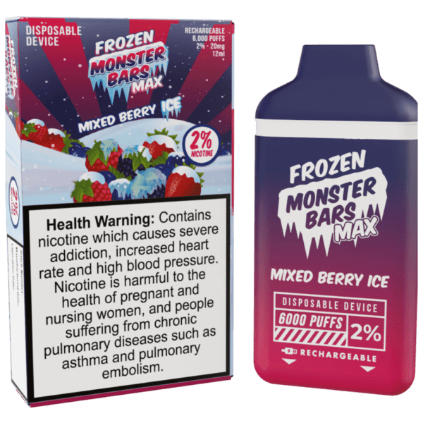 where can i buy geek bar vape Frozen Monster Bars Max 6000 puffs 2% Mixed Berry Ice