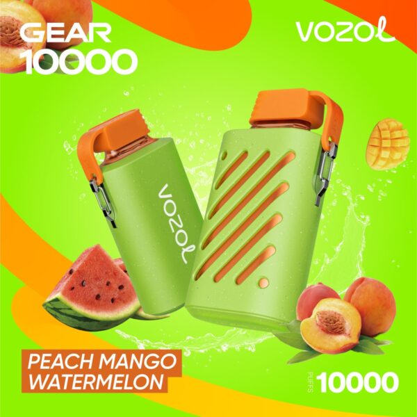 VOZOL GEAR 10000 Peach Mango Watermelon 5% - Vape Vibes