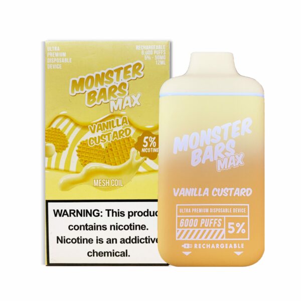 geek bar vape donde comprar Monster Bars Max 6000 puffs 2% Vanilla Custard