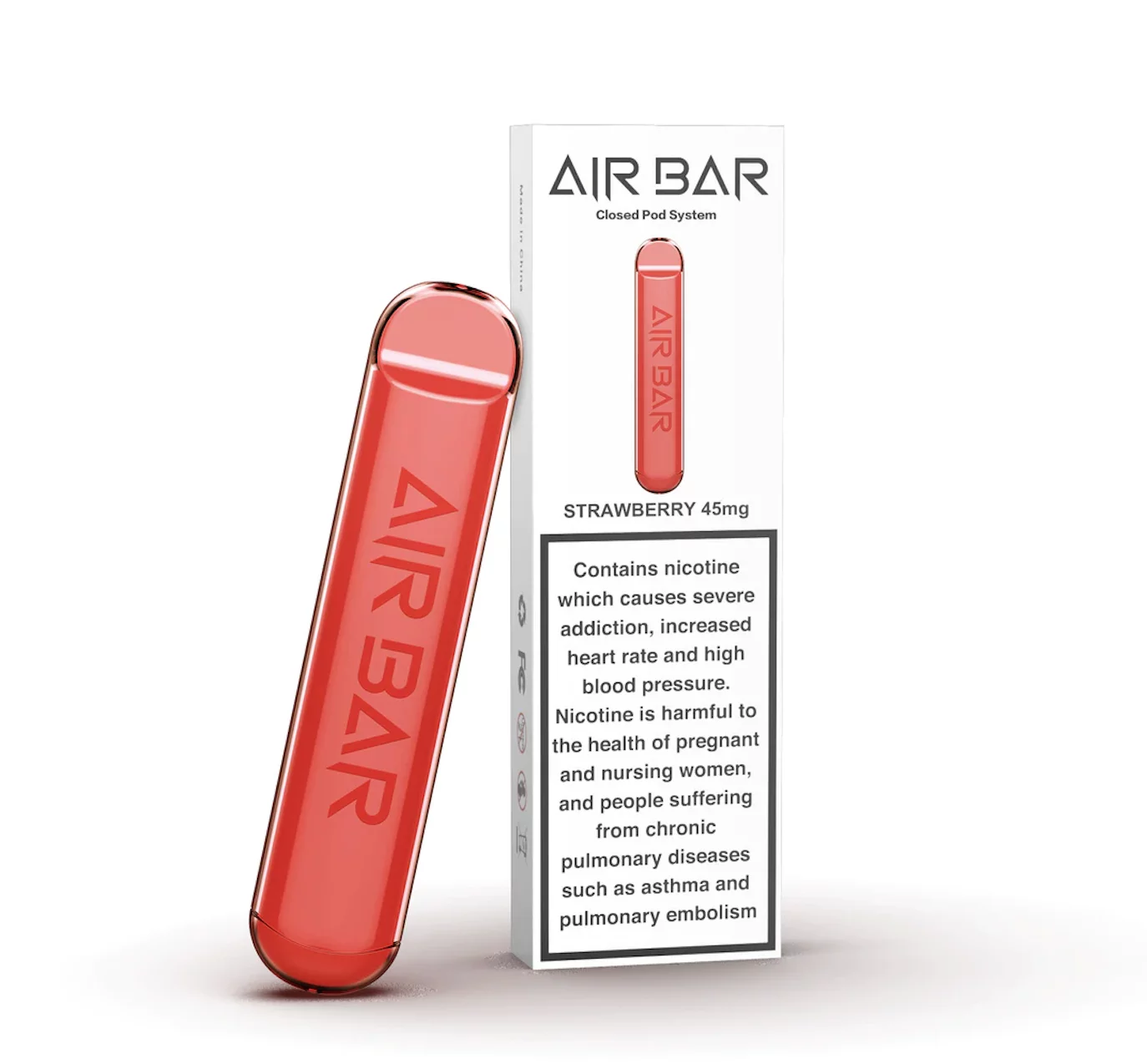 Air Bar Strawberry 20mg 500 Puffs Disposable Vape Vibes