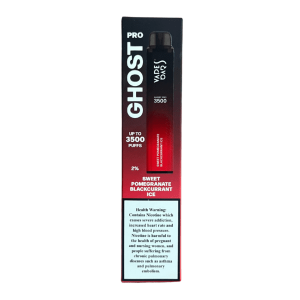 Vapes Bars Ghost PRO Sweet Pomegranate Blackcurrant Ice 3500 Puffs 20mg