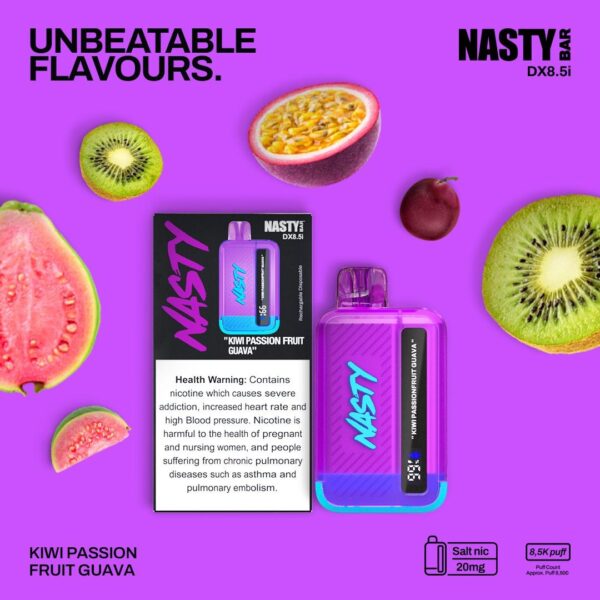 Nasty Bar 8500 Puffs 20mg Kiwi Passion Fruit Guava - Vape Vibes