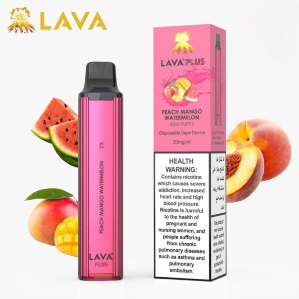 Lava Plus 4000puffs 20mg Peach Mango Watermelon - Vape Vibes