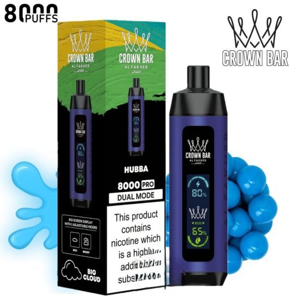 Al Fakher Crown Bar Pro Hubba 8000 Puffs 5mg