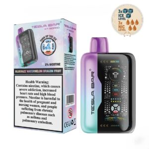Tesla Bar XT Bluerazz Watermelon Dragon Fruit 30k Puffs 20mg