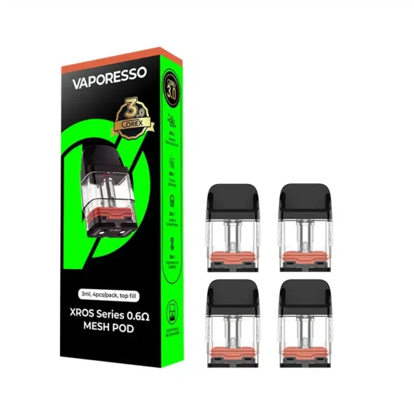 Vaporesso Xros Pod 0.6 Mesh Corex 3.0 4pcs/pack - Vape Vibes
